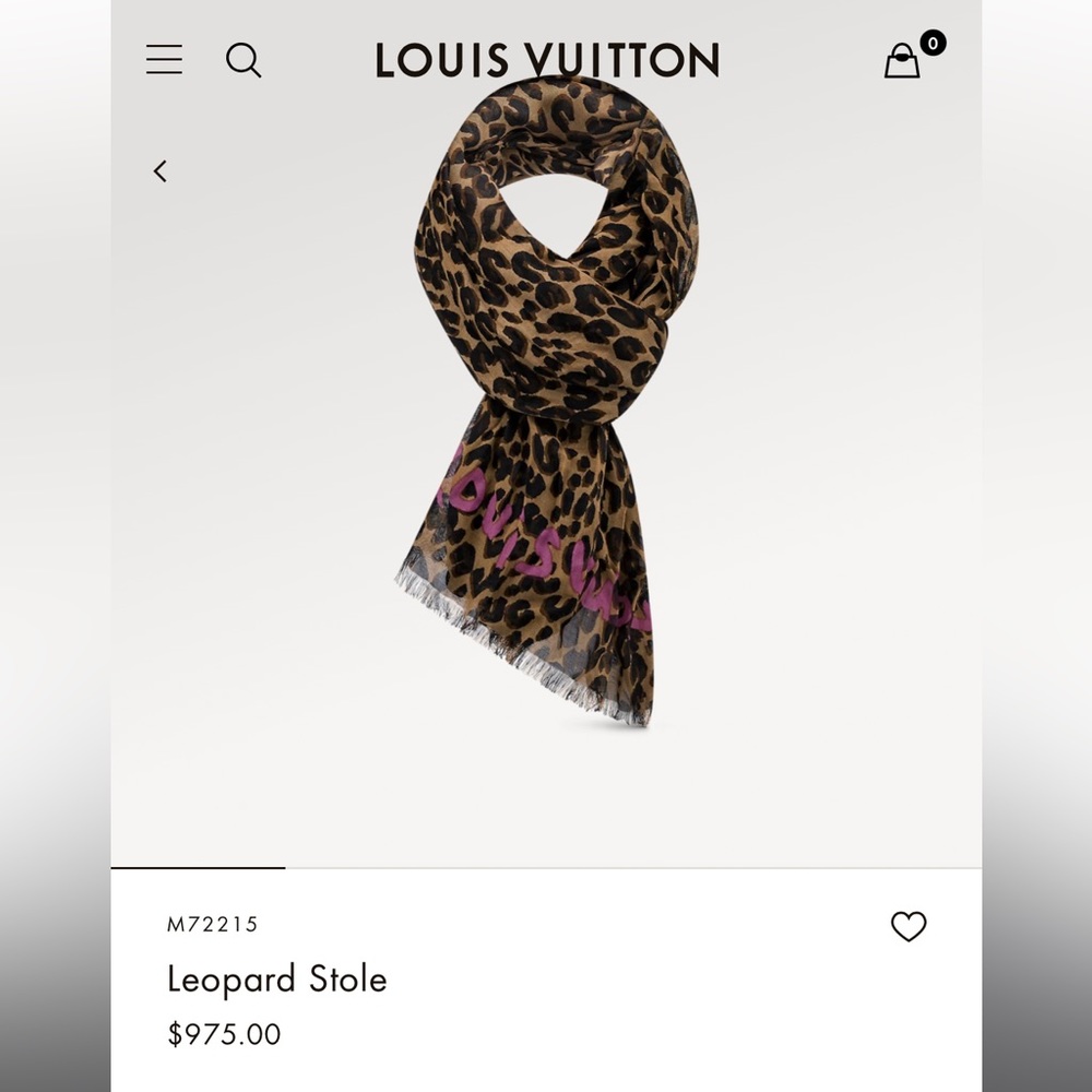 Louis Vuitton Leopard Stole Scarf